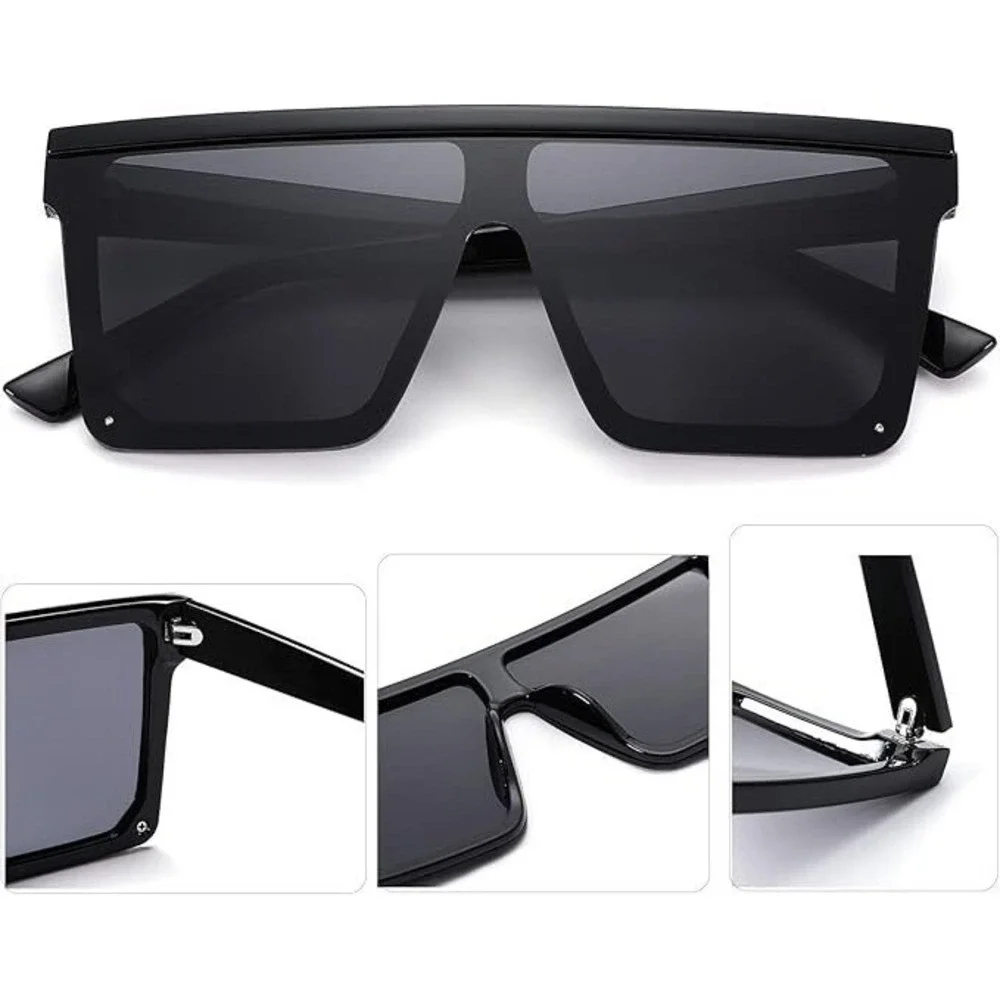 Square Sunglasses Men Oversized Fashion Shades Trendy Sun Glasses Gafas‎ Lentes